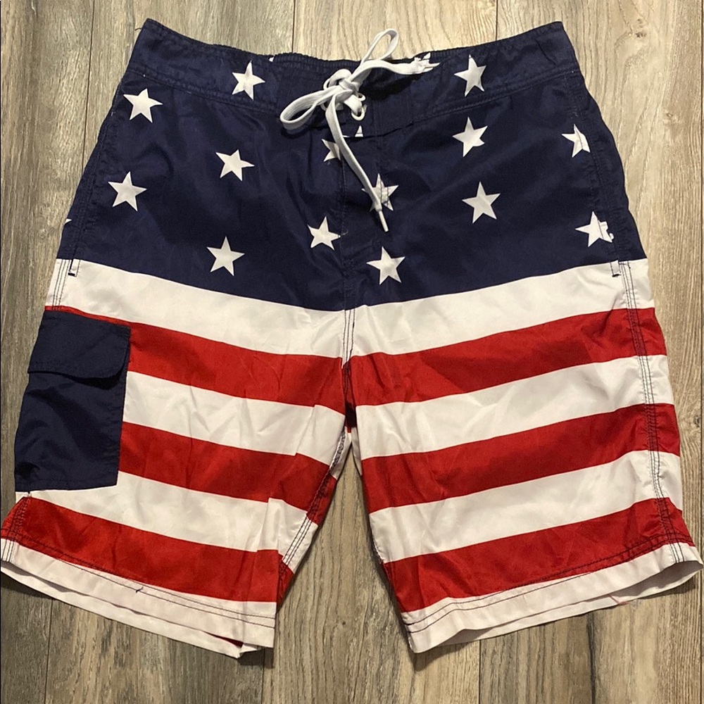 Patriotic Men's Swim Trunks